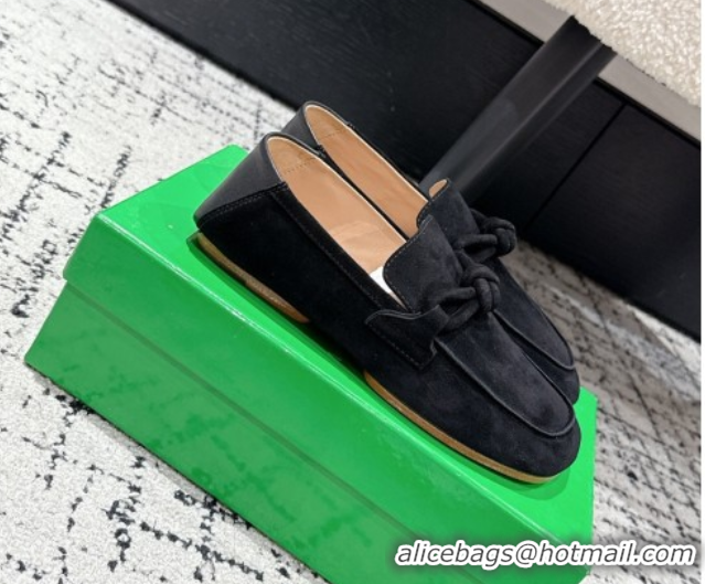 Perfect Bottega Veneta Daddy Loafers in Suede Black 50823055