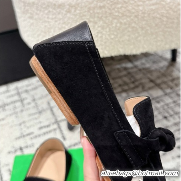 Perfect Bottega Veneta Daddy Loafers in Suede Black 50823055