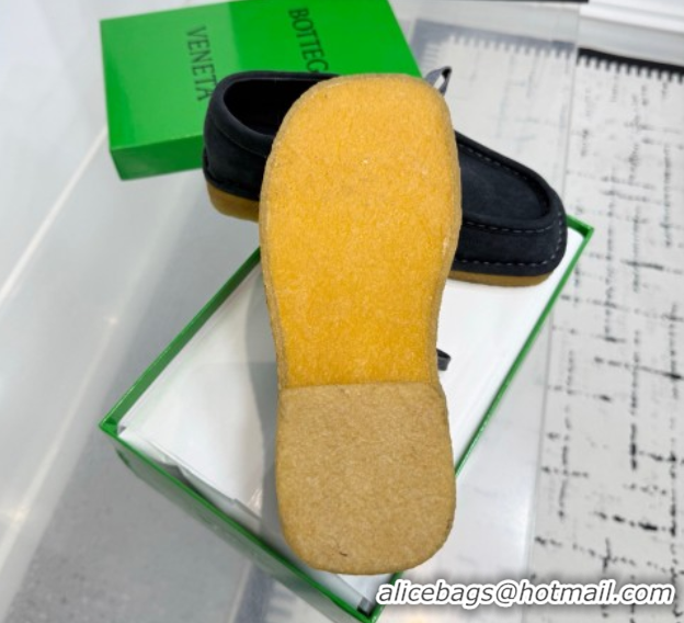 Good Quality Bottega Veneta Daddy Lace-Up Shoes in Suede Grey 0823066