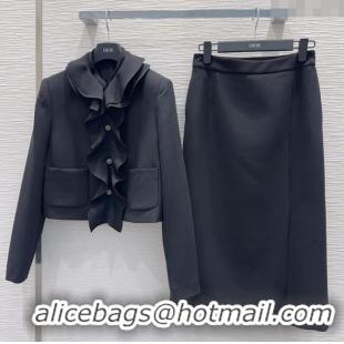 ​Modern Classic Dior Jacket and Skirt Set PR090410 Black 2025