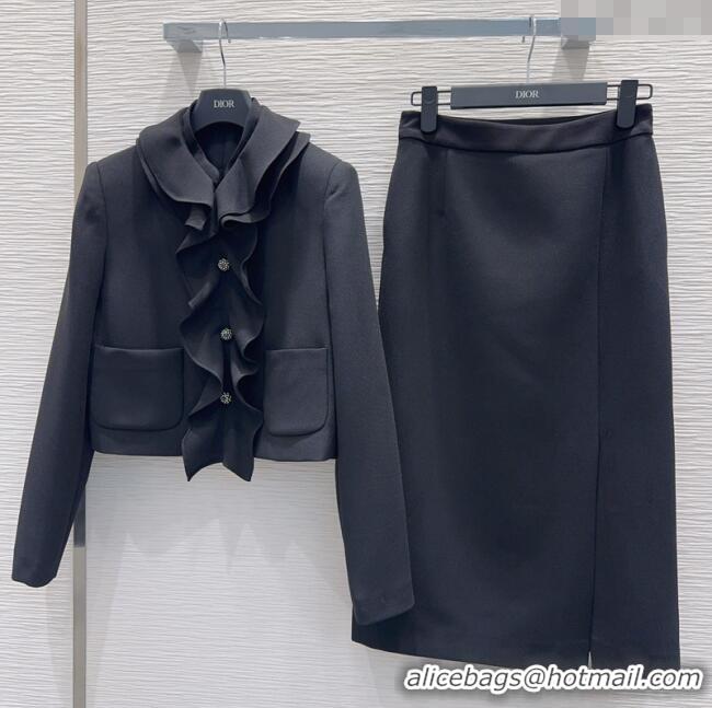 ​Modern Classic Dior Jacket and Skirt Set PR090410 Black 2025