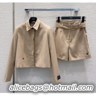 Buy Discount Dior Shirt and Shorts Set DR090450 Khaki 2025