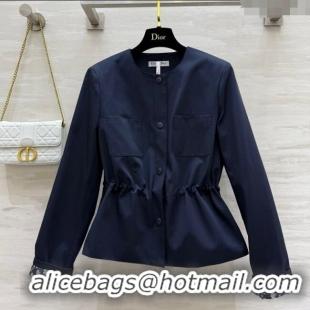 Luxury Discount Dior Belted Jacket DR090415 Blue 2025
