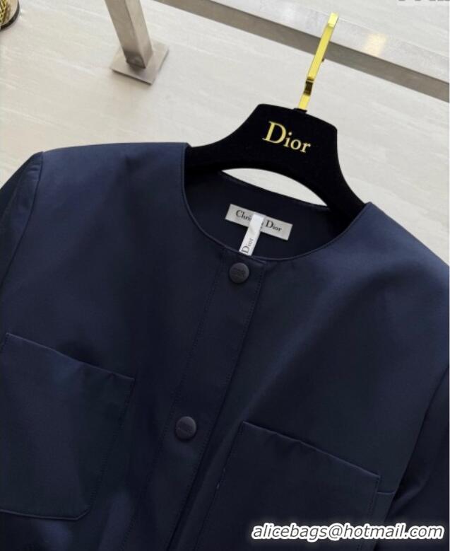Luxury Discount Dior Belted Jacket DR090415 Blue 2025