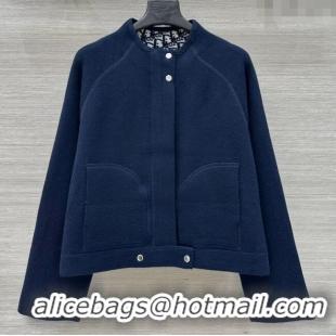 Luxury Cheap Dior Wool Reversible Jacket CH090423 Blue 2025