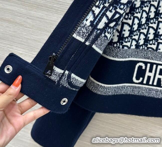 Luxury Cheap Dior Wool Reversible Jacket CH090423 Blue 2025