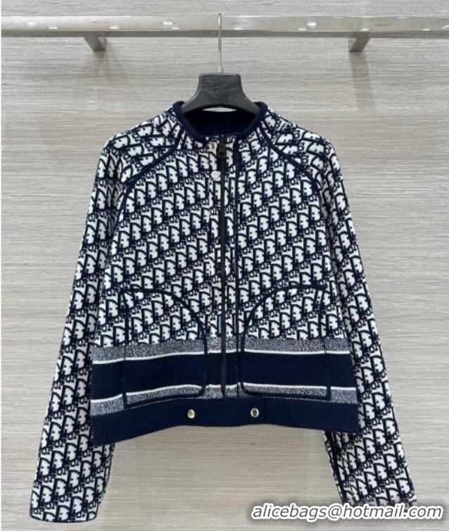 Luxury Cheap Dior Wool Reversible Jacket CH090423 Blue 2025