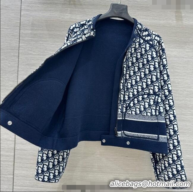 Luxury Cheap Dior Wool Reversible Jacket CH090423 Blue 2025