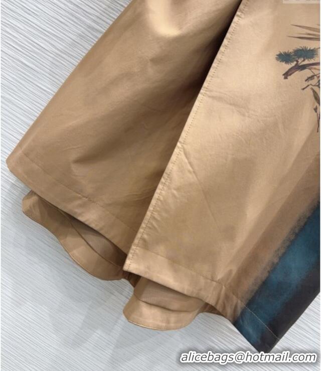 Well Crafted Dior Printed Cotton Coat DR090531 Beige 2025