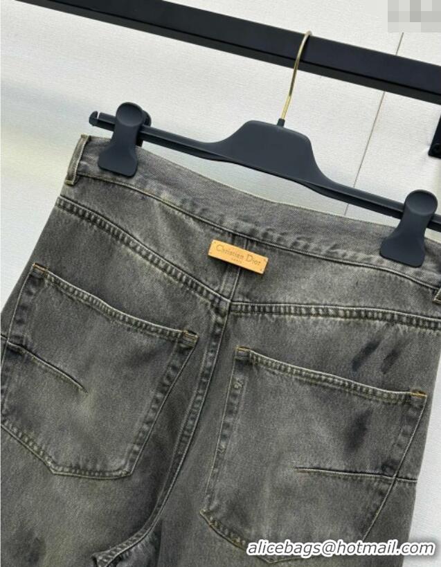 Buy Fashionable Dior Cotton Jeans DR090523 Grey 2025