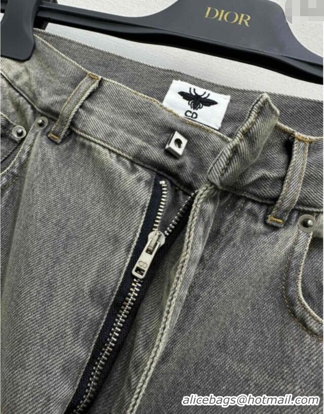 Buy Fashionable Dior Cotton Jeans DR090523 Grey 2025