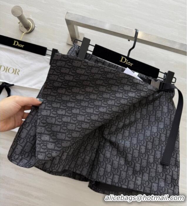 Luxury Cheap Dior Oblique Short DR091901 Grey 2025