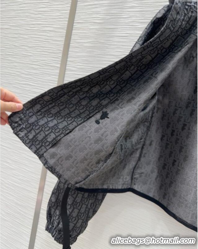 Top Grade Dior Oblique Short Jacket DR091902 Grey 2025