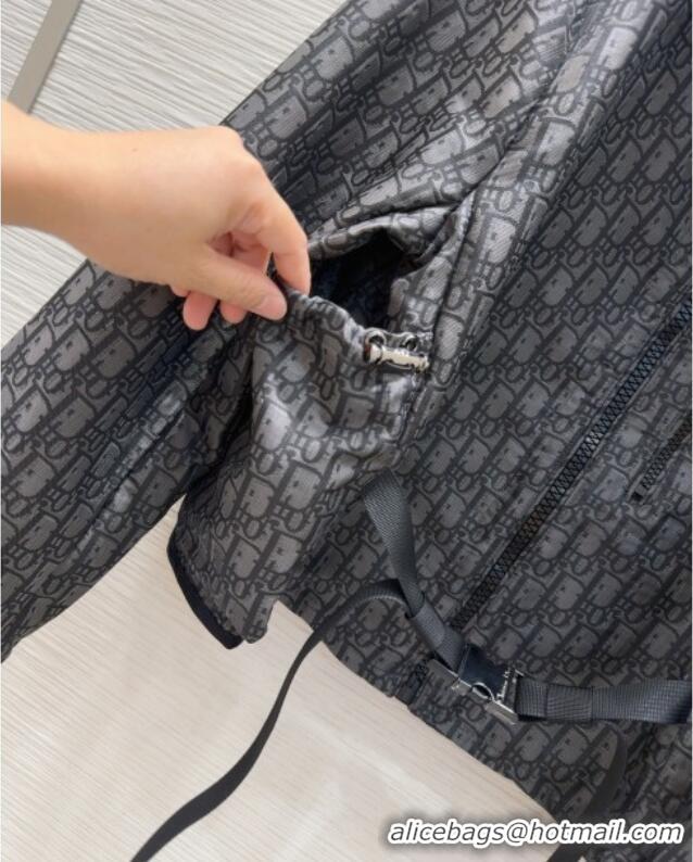 Top Grade Dior Oblique Short Jacket DR091902 Grey 2025