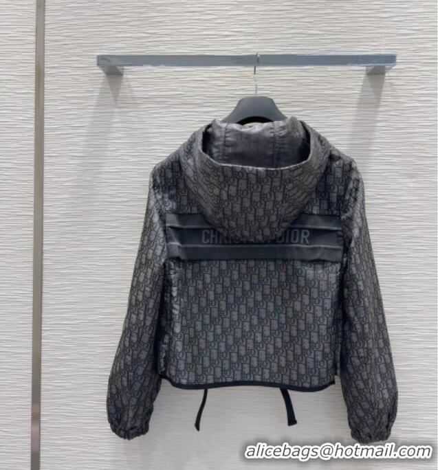 Top Grade Dior Oblique Short Jacket DR091902 Grey 2025