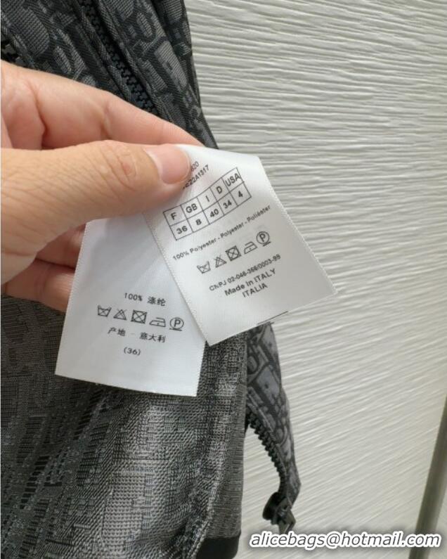 Top Grade Dior Oblique Short Jacket DR091902 Grey 2025