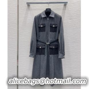 Buy Inexpensive Dior Wool Blend Coat with Pockets DR091916 Grey 2025