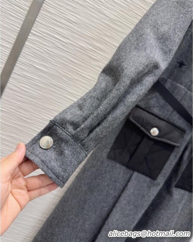 Buy Inexpensive Dior Wool Blend Coat with Pockets DR091916 Grey 2025