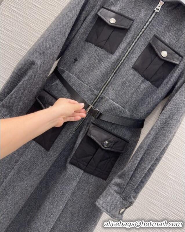 Buy Inexpensive Dior Wool Blend Coat with Pockets DR091916 Grey 2025