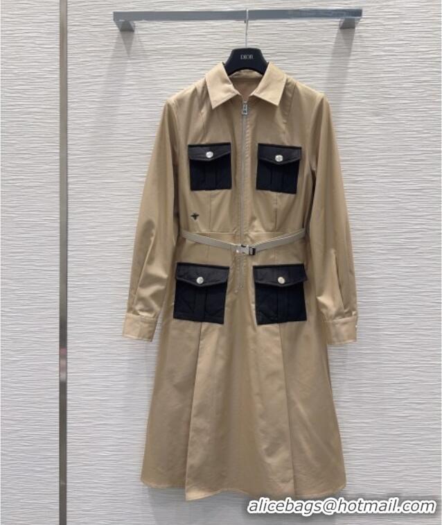 Cheap Price Dior Coat with Pockets DR091916 Beige 2025