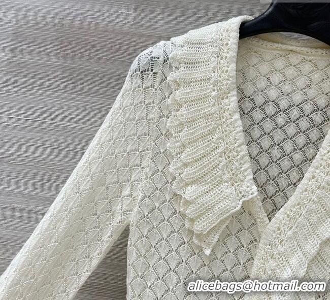 Famous Brand Dior Crochet Sweater DR091939 White 2025