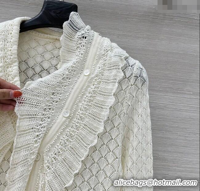 Famous Brand Dior Crochet Sweater DR091939 White 2025