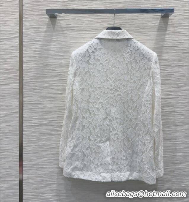 Good Quality Dior Lace Jacket DR091949 White 2025