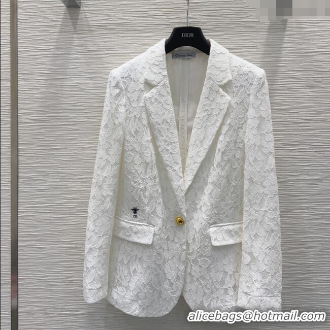 Good Quality Dior Lace Jacket DR091949 White 2025