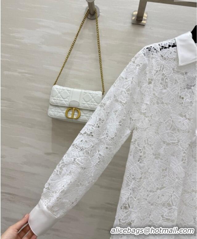 Top Grade Dior Lace Long Dress DR091974 White 2025