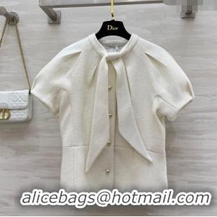 Best Price Dior Bow Top DR091975 White 2025