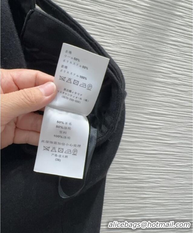 Grade Quality Dior Wool Blend Skirt Fringes DR101403 Black 2025