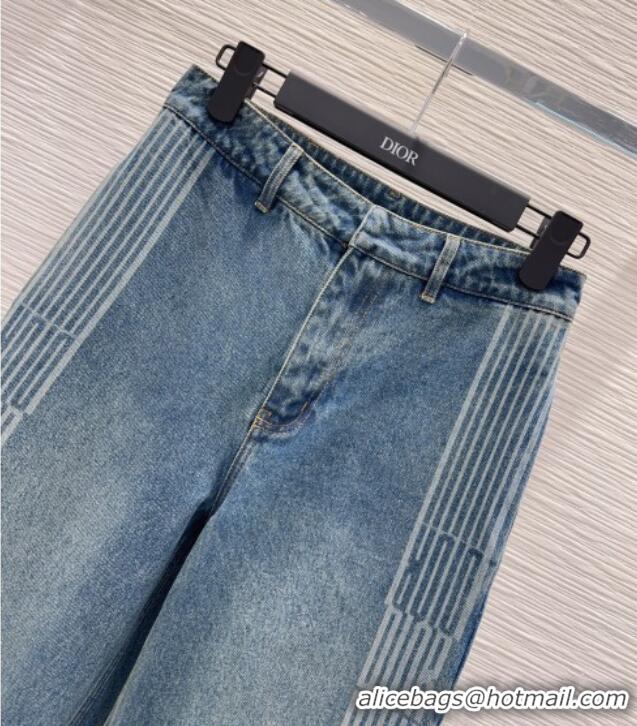 Big Discount Dior Cotton Denim Jeans DR101502 Blue 2025