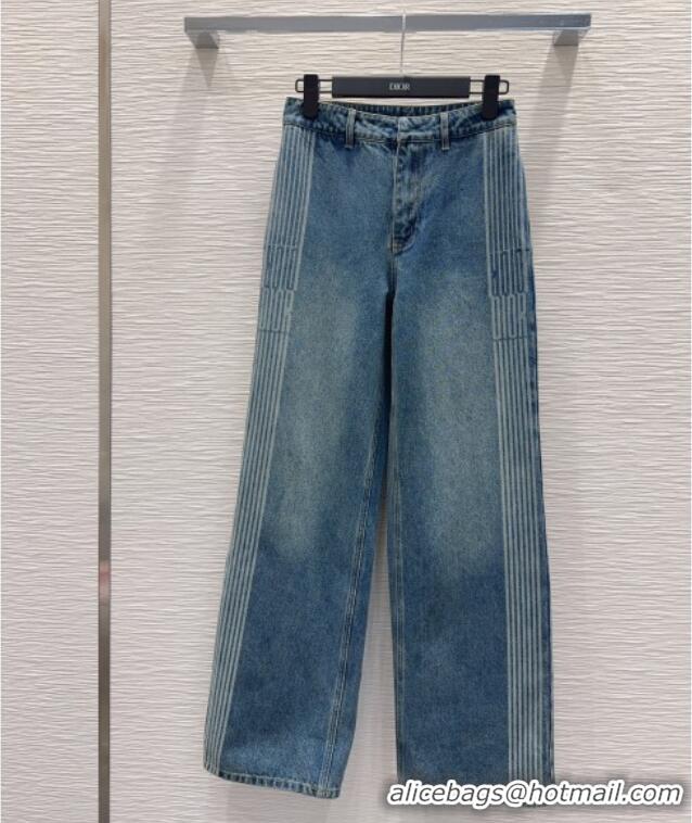 Big Discount Dior Cotton Denim Jeans DR101502 Blue 2025