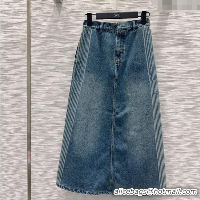Top Grade Dior Cotton Denim Skirt DR101502 Blue 2025