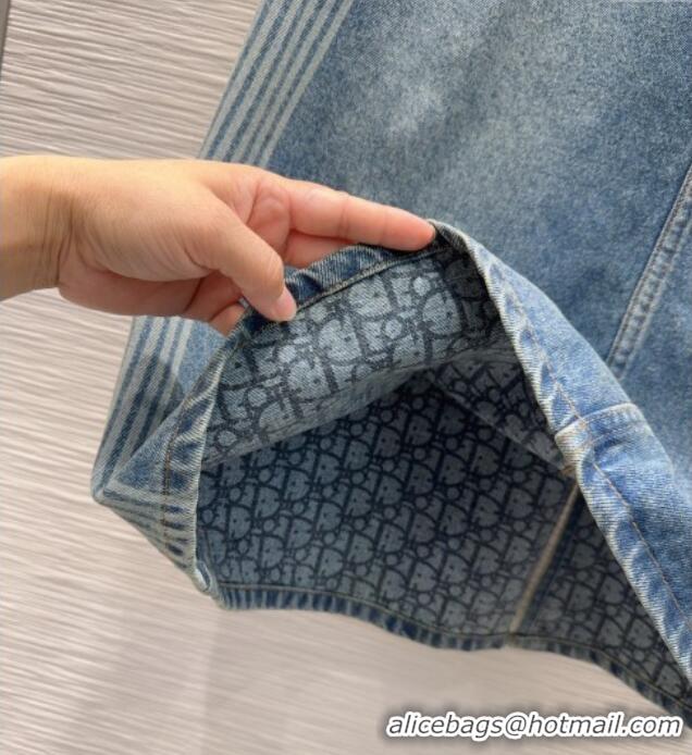 Top Grade Dior Cotton Denim Skirt DR101502 Blue 2025