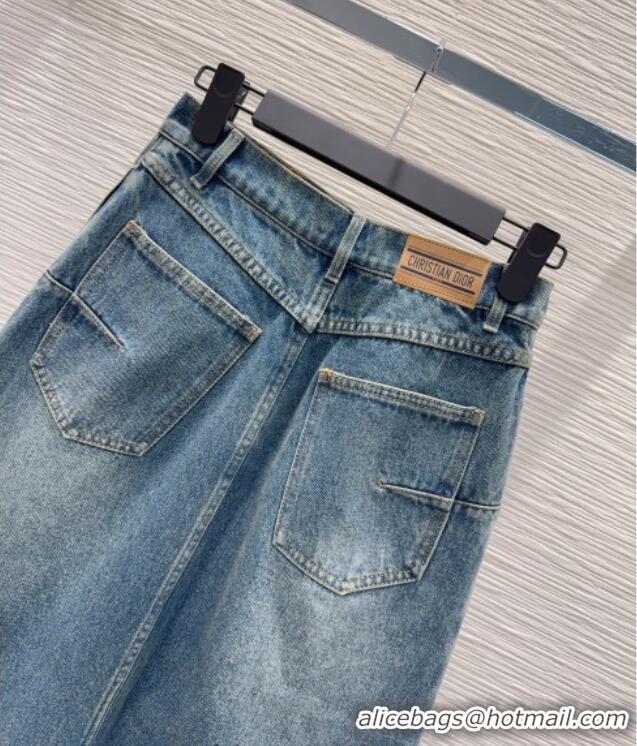 Top Grade Dior Cotton Denim Skirt DR101502 Blue 2025