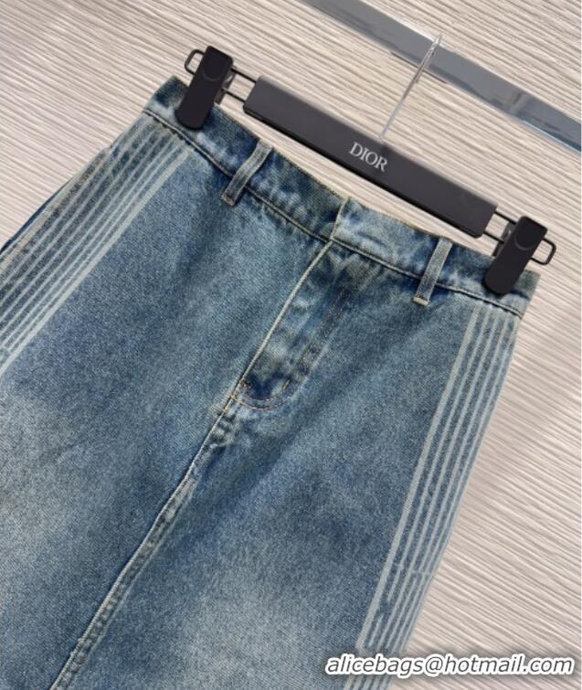 Top Grade Dior Cotton Denim Skirt DR101502 Blue 2025
