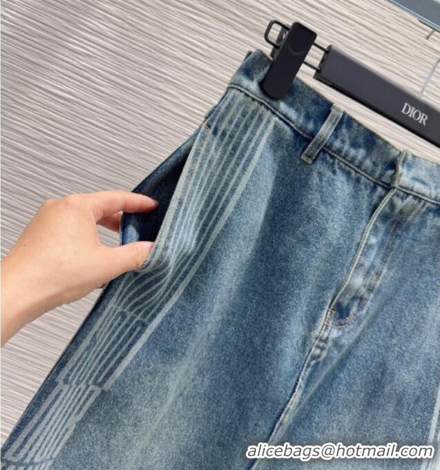 Top Grade Dior Cotton Denim Skirt DR101502 Blue 2025