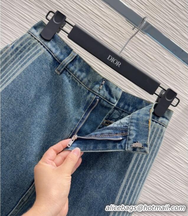 Top Grade Dior Cotton Denim Skirt DR101502 Blue 2025