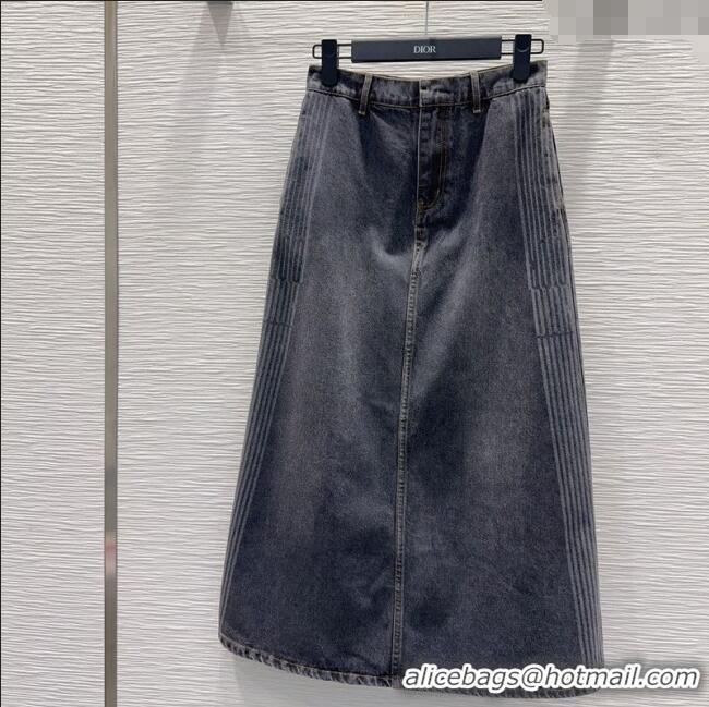 Reasonable Price Dior Cotton Denim Skirt DR101502 Black 2025