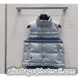 Fashion Discount Dior Oblique Down Vest DR101503 Blue 2025