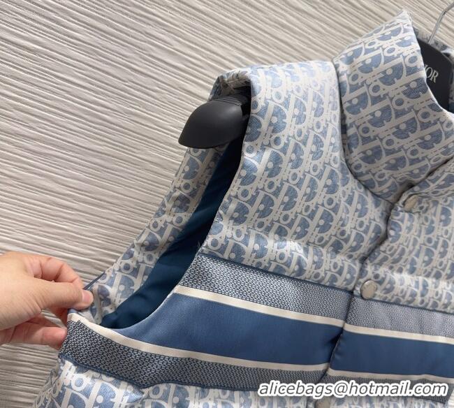 Fashion Discount Dior Oblique Down Vest DR101503 Blue 2025