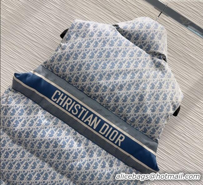 Fashion Discount Dior Oblique Down Vest DR101503 Blue 2025