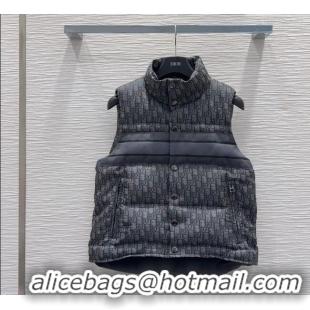 Best Price Dior Oblique Down Vest DR101503 Black 2025