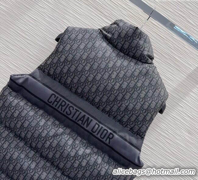 Best Price Dior Oblique Down Vest DR101503 Black 2025