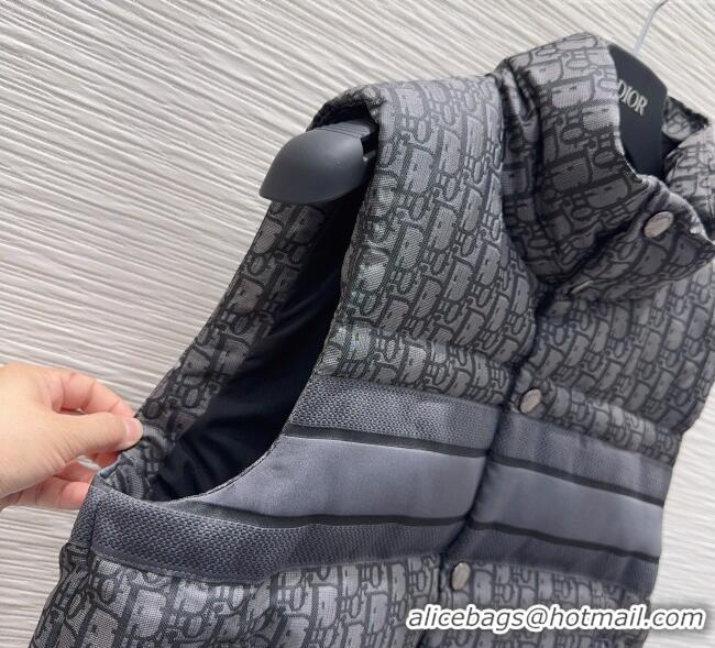 Best Price Dior Oblique Down Vest DR101503 Black 2025