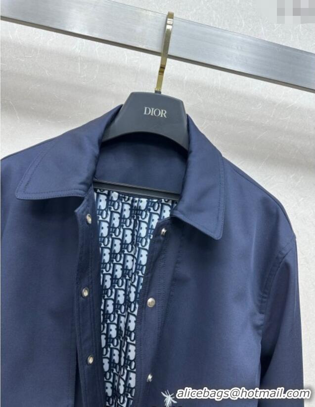 Top Grade Dior Short Coat DR101504 Blue 2025