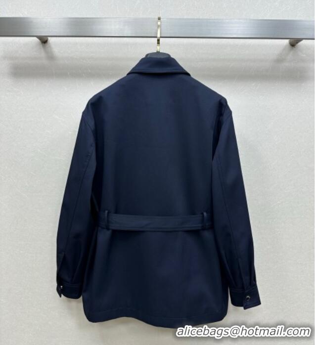 Top Grade Dior Short Coat DR101504 Blue 2025
