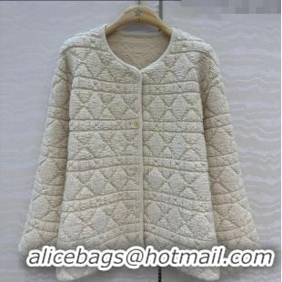 Top Grade Dior Wool Blend Oblique Cardigan DR101506 White 2025