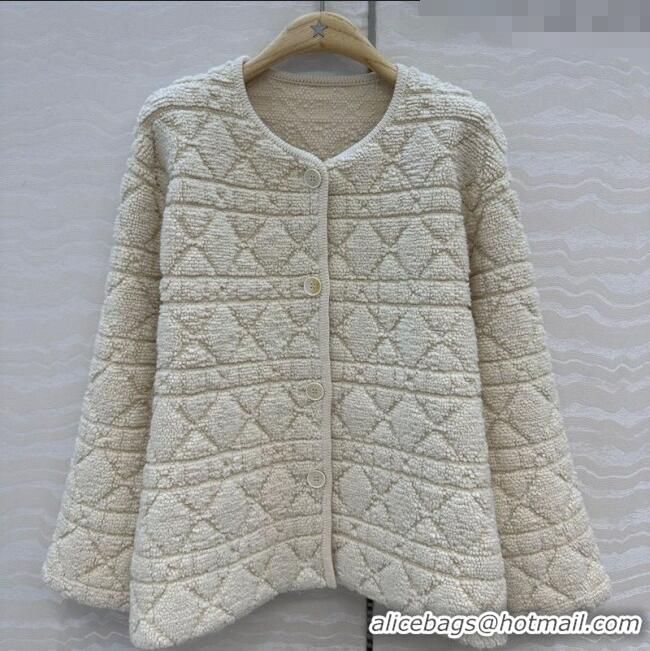 Top Grade Dior Wool Blend Oblique Cardigan DR101506 White 2025